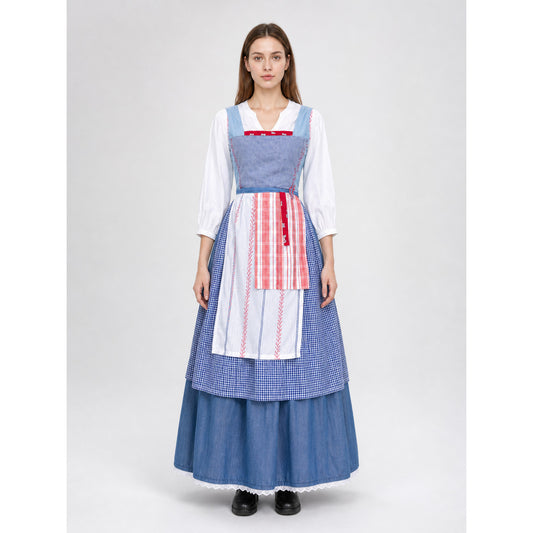 Folk-Style Carnival Costume with Long Skirt