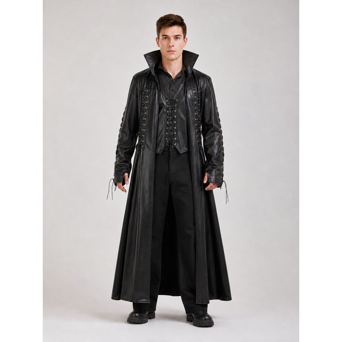 Gothic Long Cape for Costume and Cosplay on-model view
