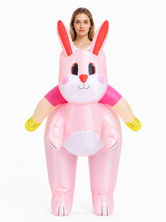 Inflatable Bunny Costume, Pink, One Size