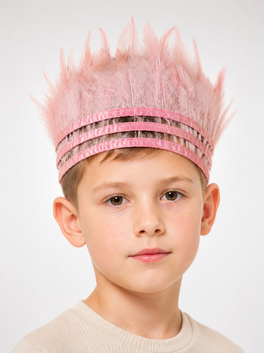 Carnival Headpiece with Pink Feathers