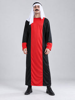 Carnival Costume with White Head Scarf and Mustache