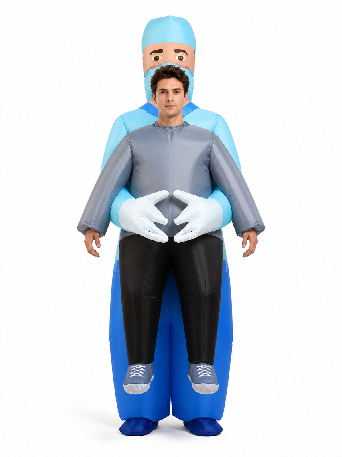 Funny Double Inflatable Halloween Costume front view