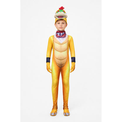 Bowser Cosplay Jumpsuit with Headwear and Tie main product view
