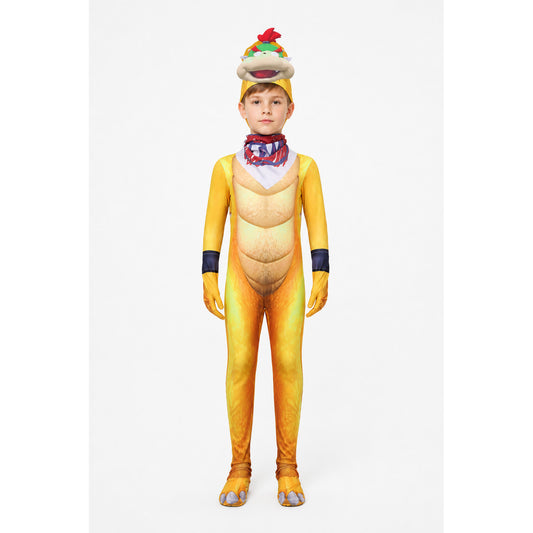 Bowser Cosplay Jumpsuit with Headwear and Tie main product view