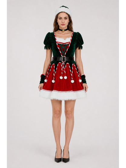 New Year's Carnival Costume with a Full Skirt main product view