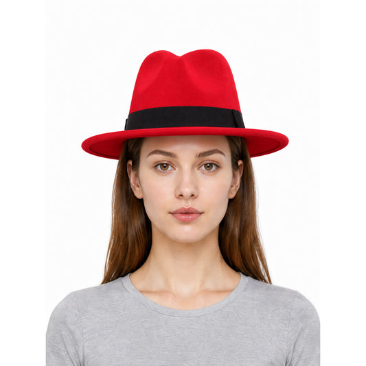 Carnival Fedora Hat with Black Ribbon