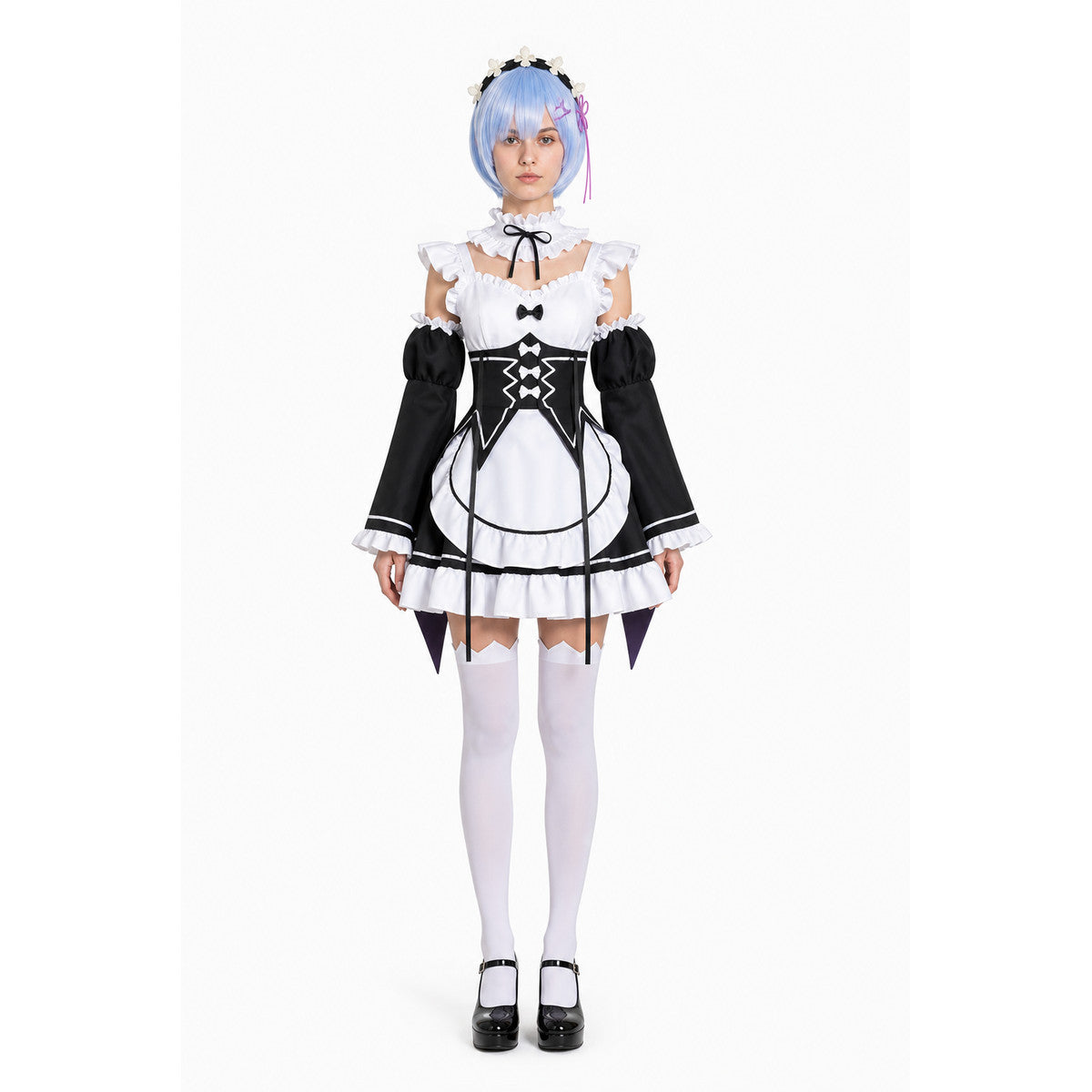 Lolita Maid Rem Cosplay Costume for Halloween main product view