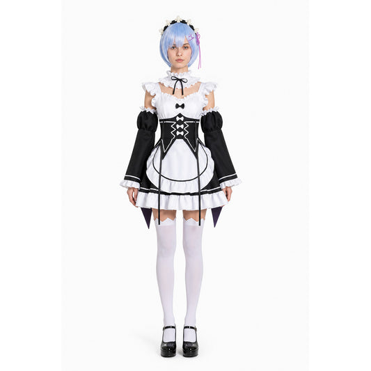 Lolita Maid Rem Cosplay Costume for Halloween main product view