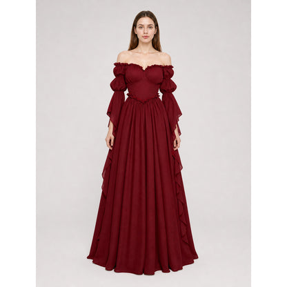 Long Vintage-Style Evening Dress