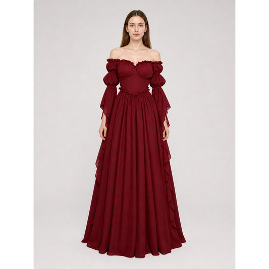 Long Vintage-Style Evening Dress