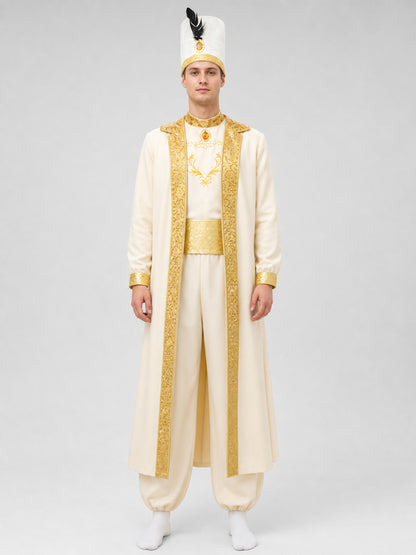 Aladdin Carnival Costume with Robe and Pants on-model view