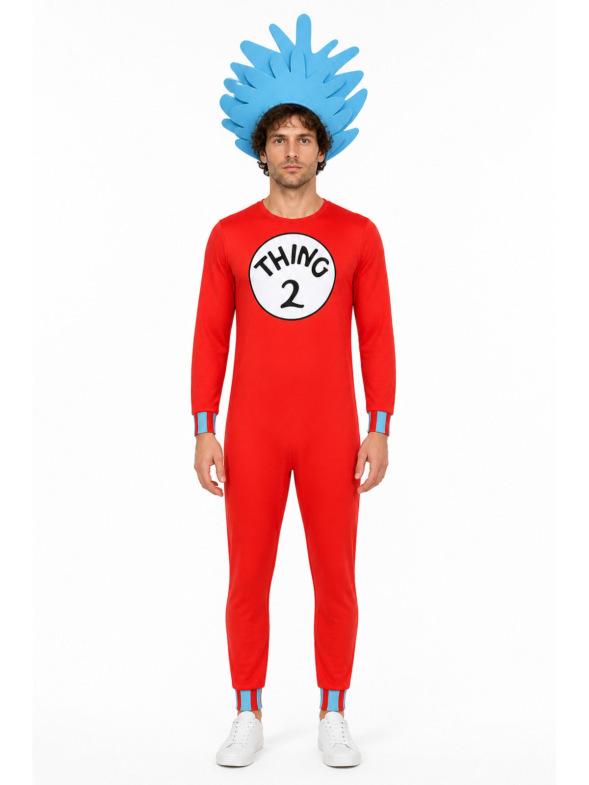 Thing 2 Costume, Jumpsuit with Hat main product view