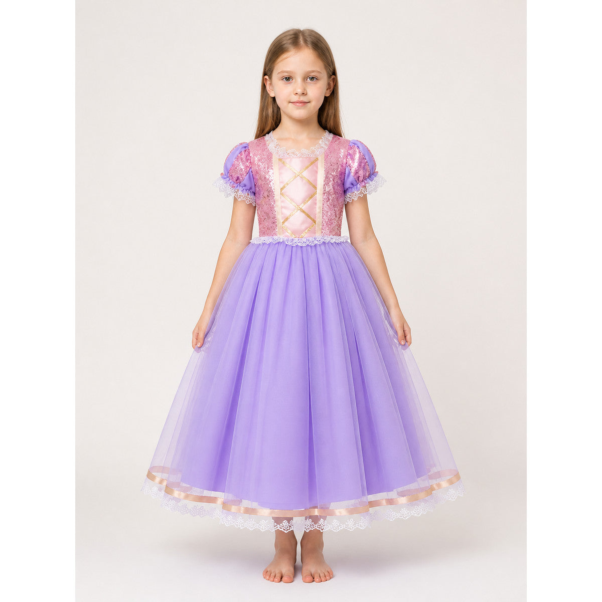 Princess Costume Dress with Sequins and Full Skirt main product view