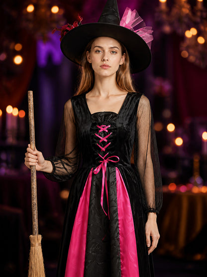 Halloween Witch Costume Dress with Hat