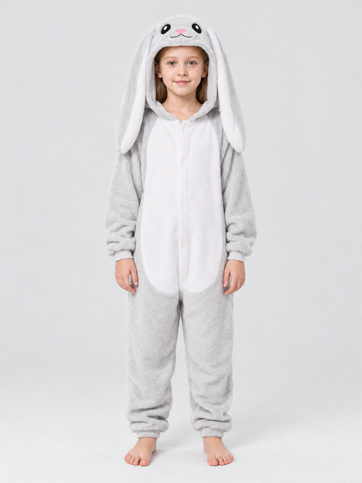 Kids' Bunny Ear Hooded Pajama Jumpsuit