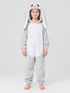 Kids' Bunny Ear Hooded Pajama Jumpsuit
