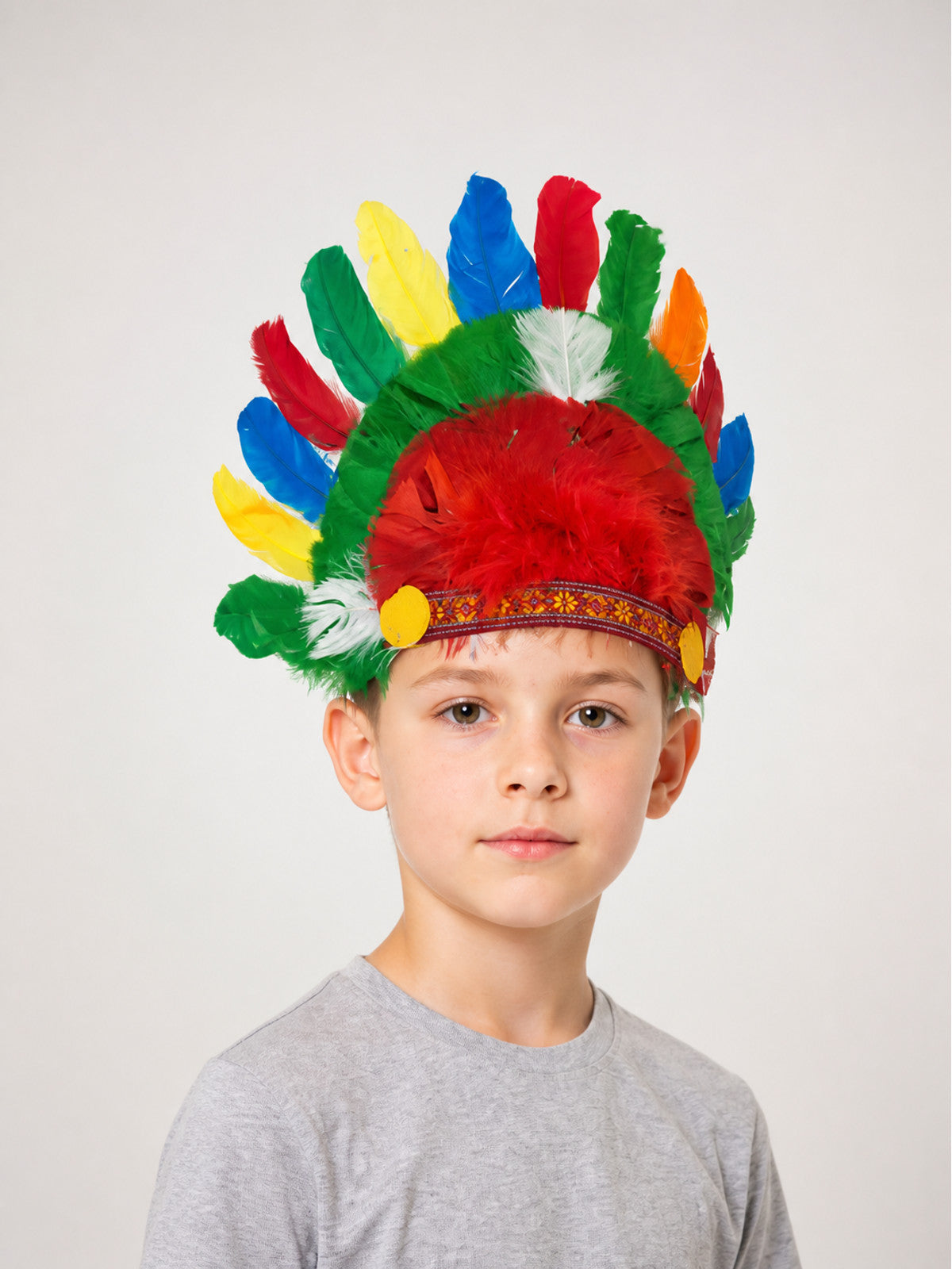 Feathered Carnival Headpiece, Native American Style main product view