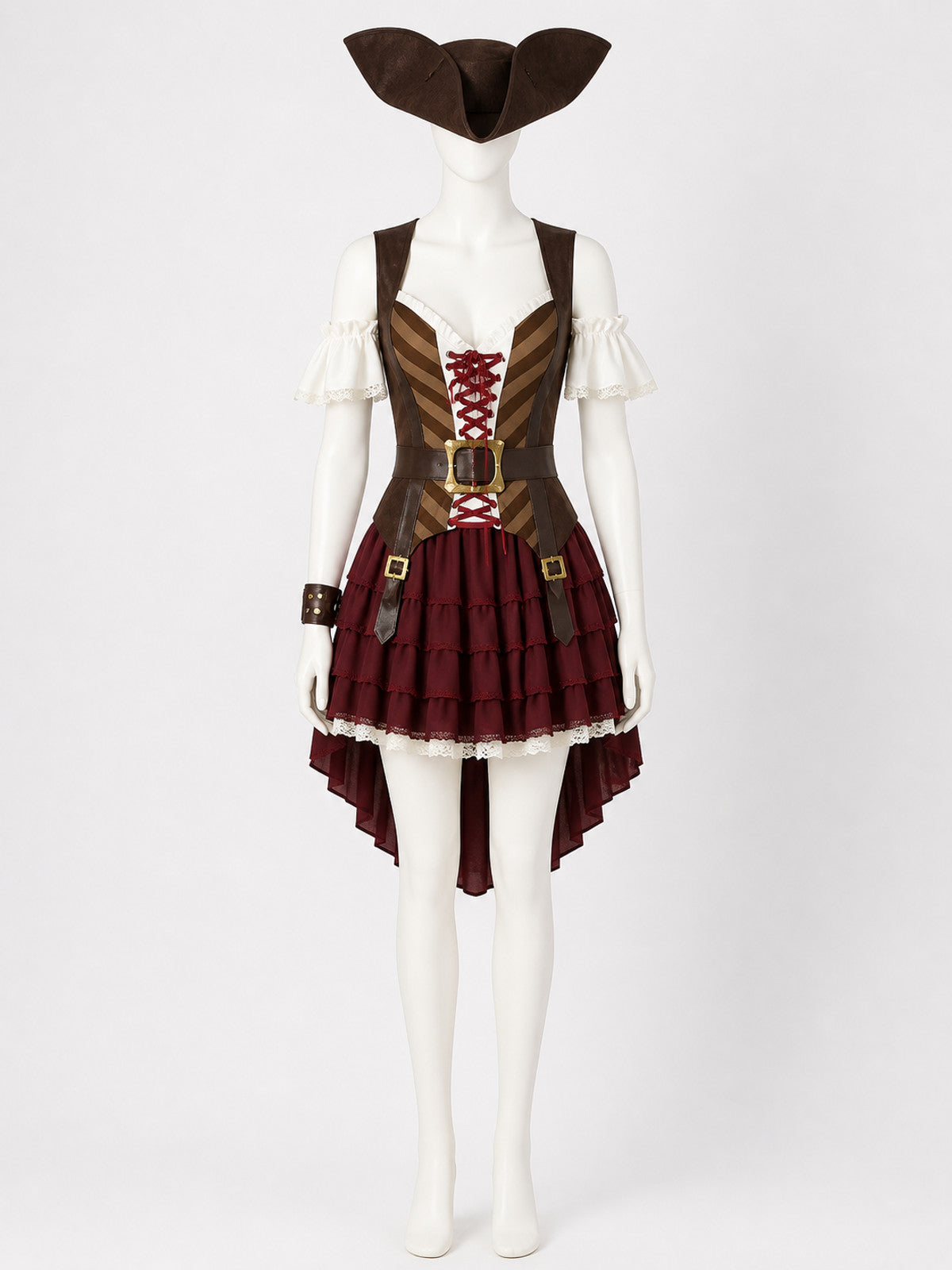Women's Pirate Costume for Halloween and Cosplay on-model view