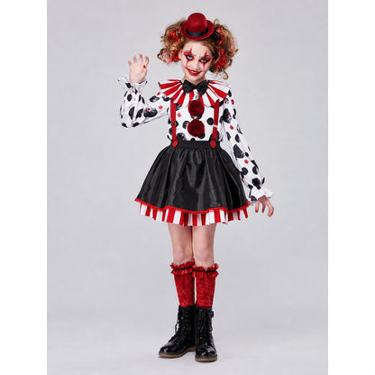 Carnival Clown Costume with Full Skirt