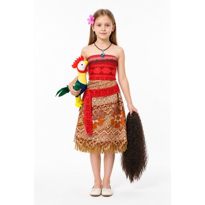 Kids' Moana Costume for Halloween with Accessories main product view
