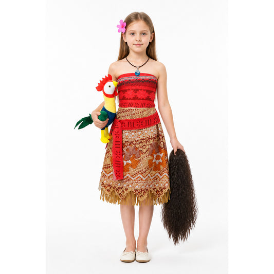 Kids' Moana Costume for Halloween with Accessories main product view