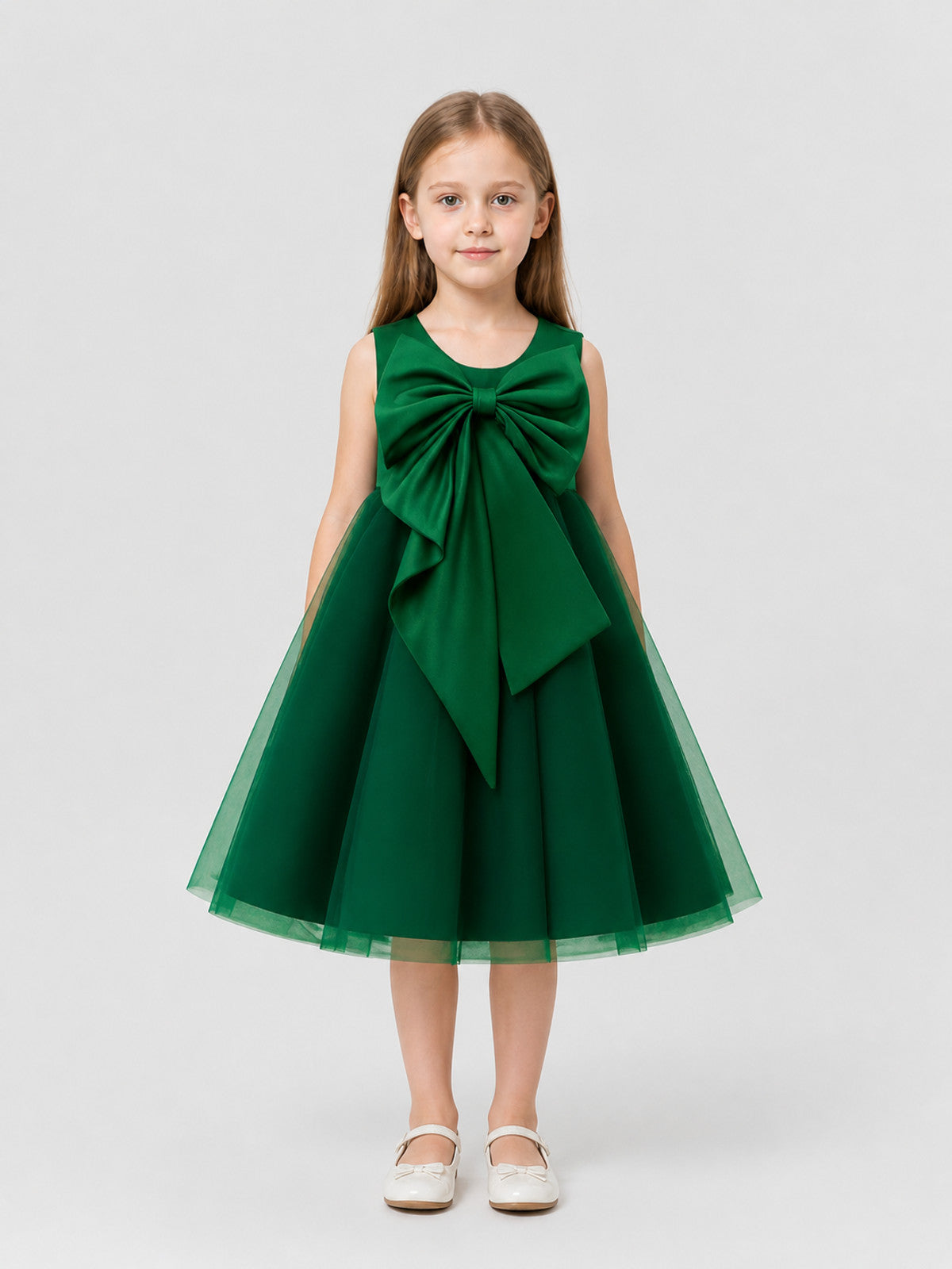 Bow Tutu Dress for a Flower Girl at a Wedding