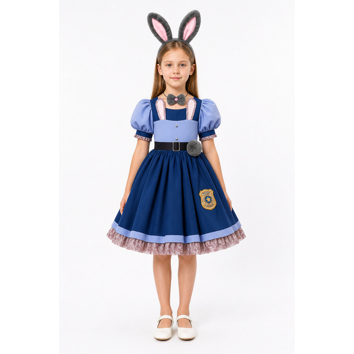 Rabbit Police Officer Costume Dress with Ears main product view
