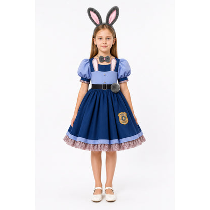 Rabbit Police Officer Costume Dress with Ears main product view