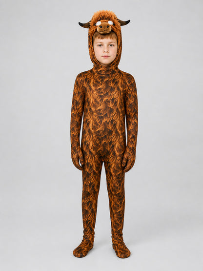 “Scottish Cow” Cosplay Costume — Jumpsuit on-model view