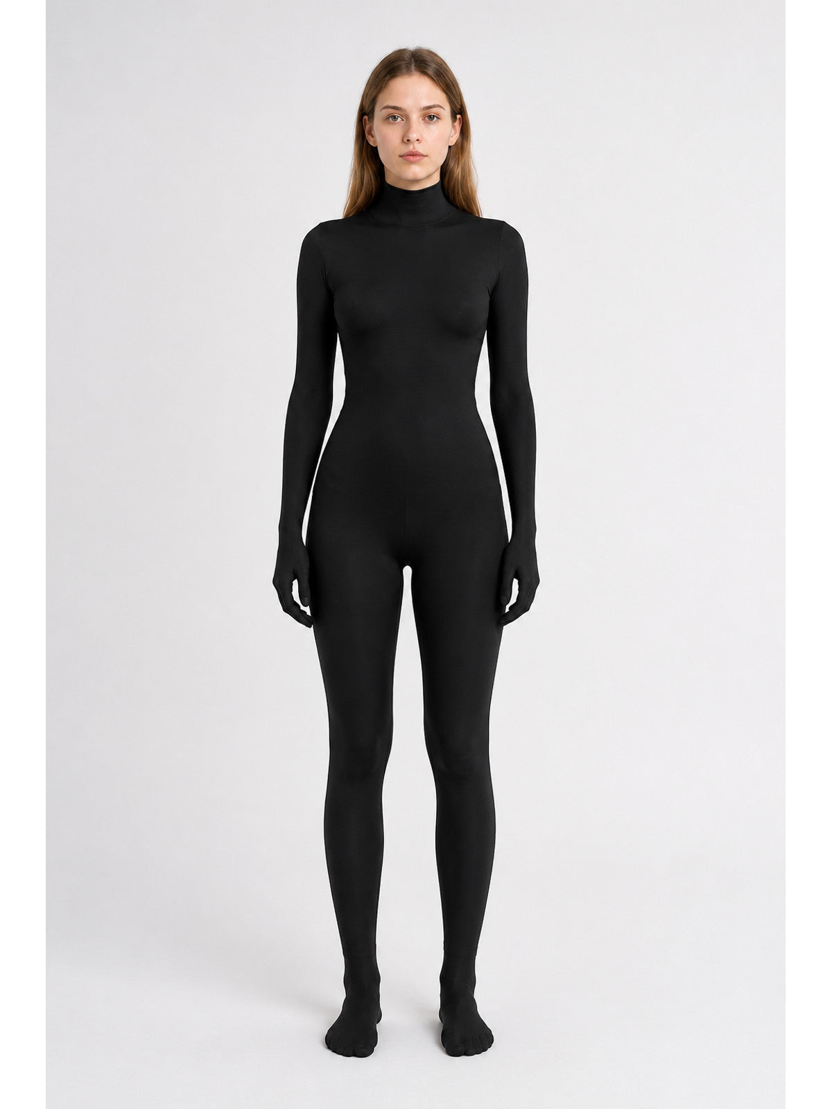 Black Zentai Bodysuit with Covered Hands and Feet main product view