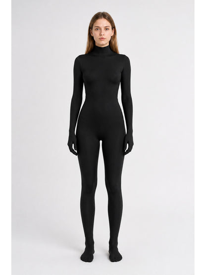 Black Zentai Bodysuit with Covered Hands and Feet main product view