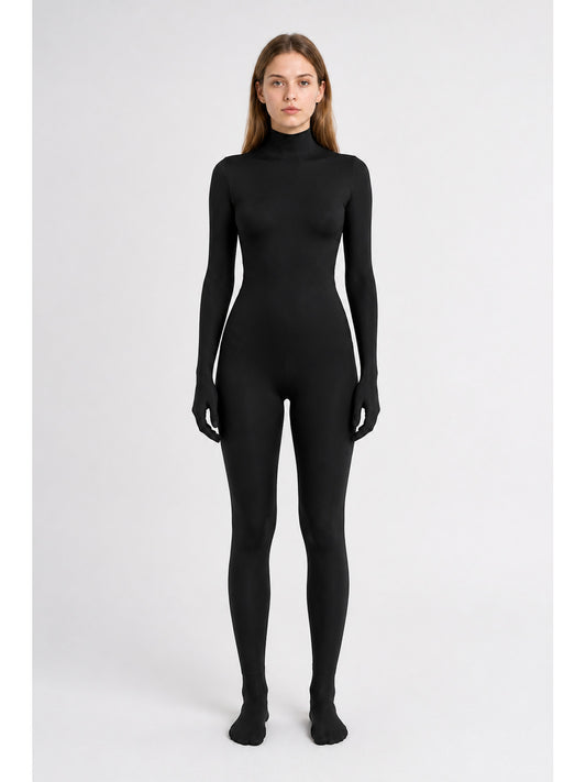 Black Zentai Bodysuit with Covered Hands and Feet main product view