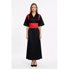 Anime Cosplay Costume with Red Bow for Halloween
