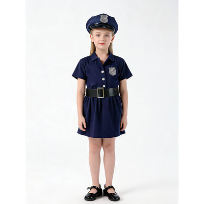 Girls' Police Costume, Carnival on-model view