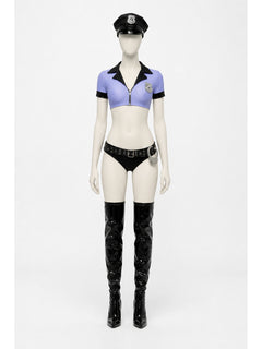 Police Costume with Cropped Top and Shorts