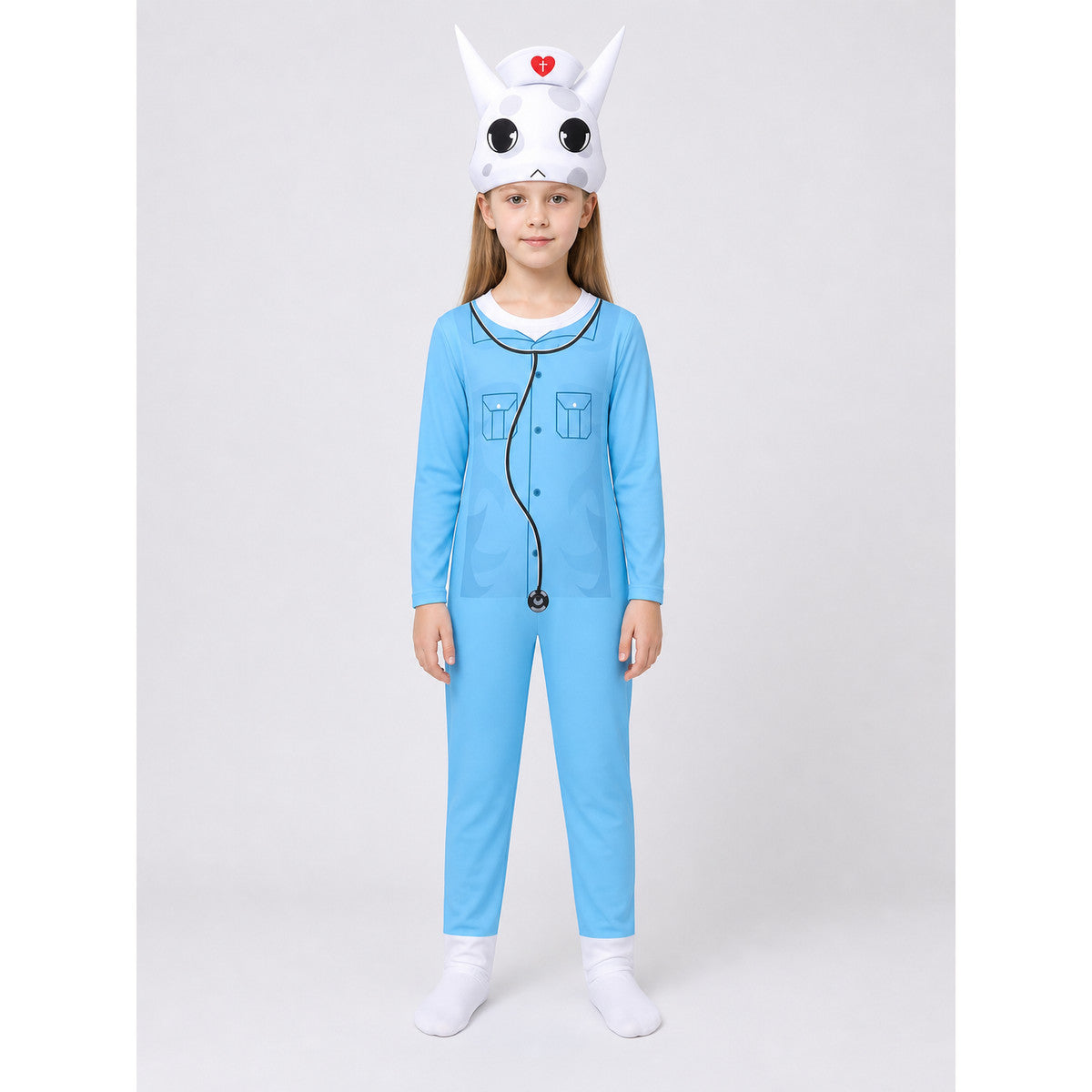 Carnival Rabbit Doctor Costume with Red Cross