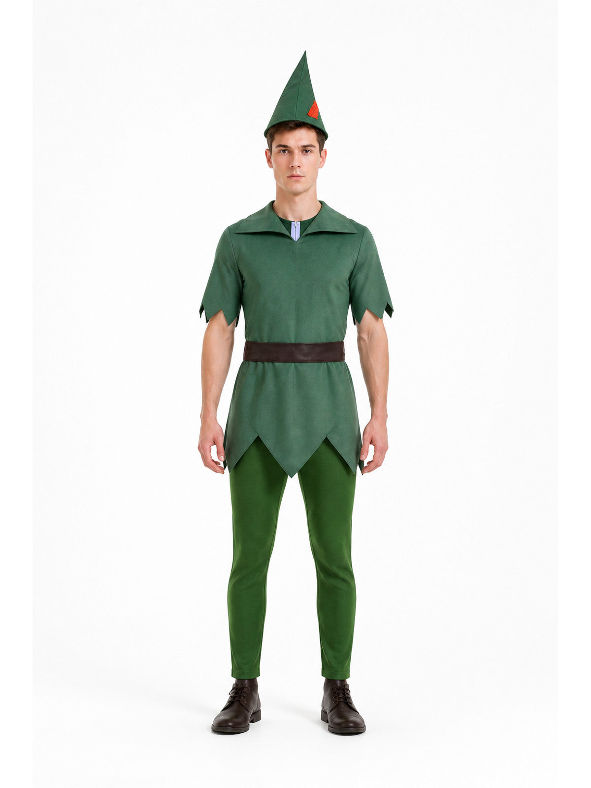 Peter Pan Cosplay Costume with Hat and Belt main product view