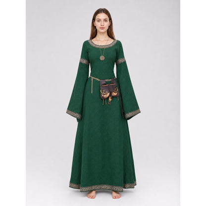 Medieval-Style Dress with Wide Sleeves