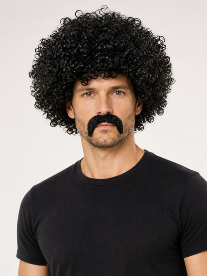 Black Carnival Wig with Short Curls