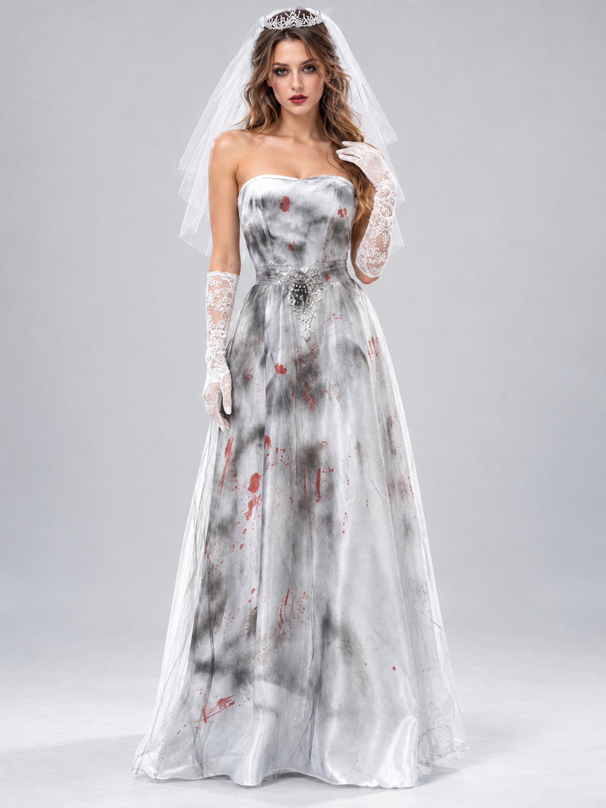 Ghost Halloween Costume with Crown