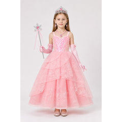 Pink Witch Costume with Sparkles and Accessories