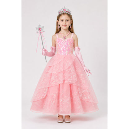 Pink Witch Costume with Sparkles and Accessories main product view