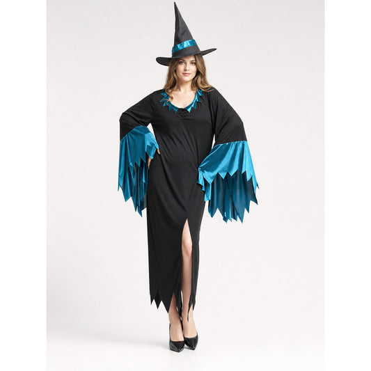 Witch Costume with Hat and Dress on-model view