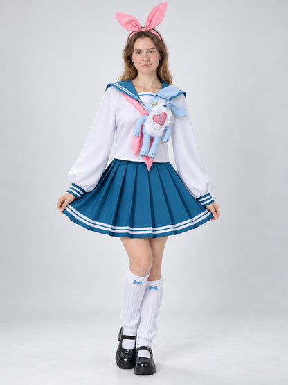Sailor-Style Cosplay Costume with Bunny Ears