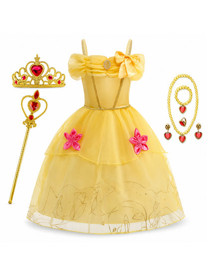 2026 Girl Princess Dress Costume Princess Cosplay Halloween Carnival Party