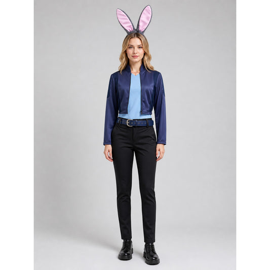 Judy Hopps Zootopia Rabbit Cosplay Costume on-model view