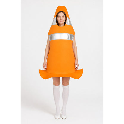 Orange Traffic Cone Costume with Reflective Strips main product view