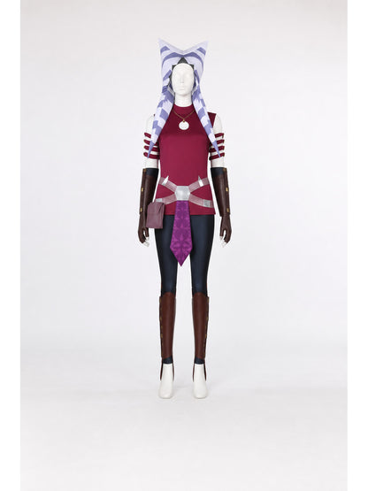 Ahsoka Cosplay Costume, Red, Set main product view