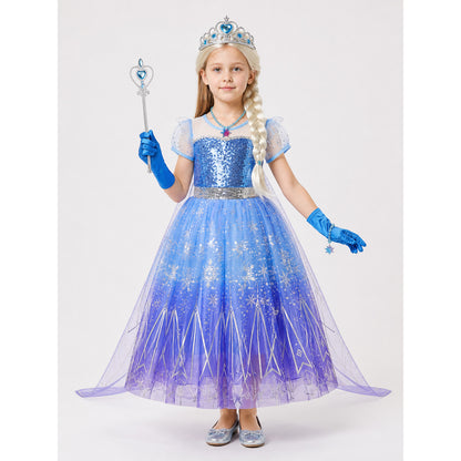 Blue Princess Costume for Cosplay main product view
