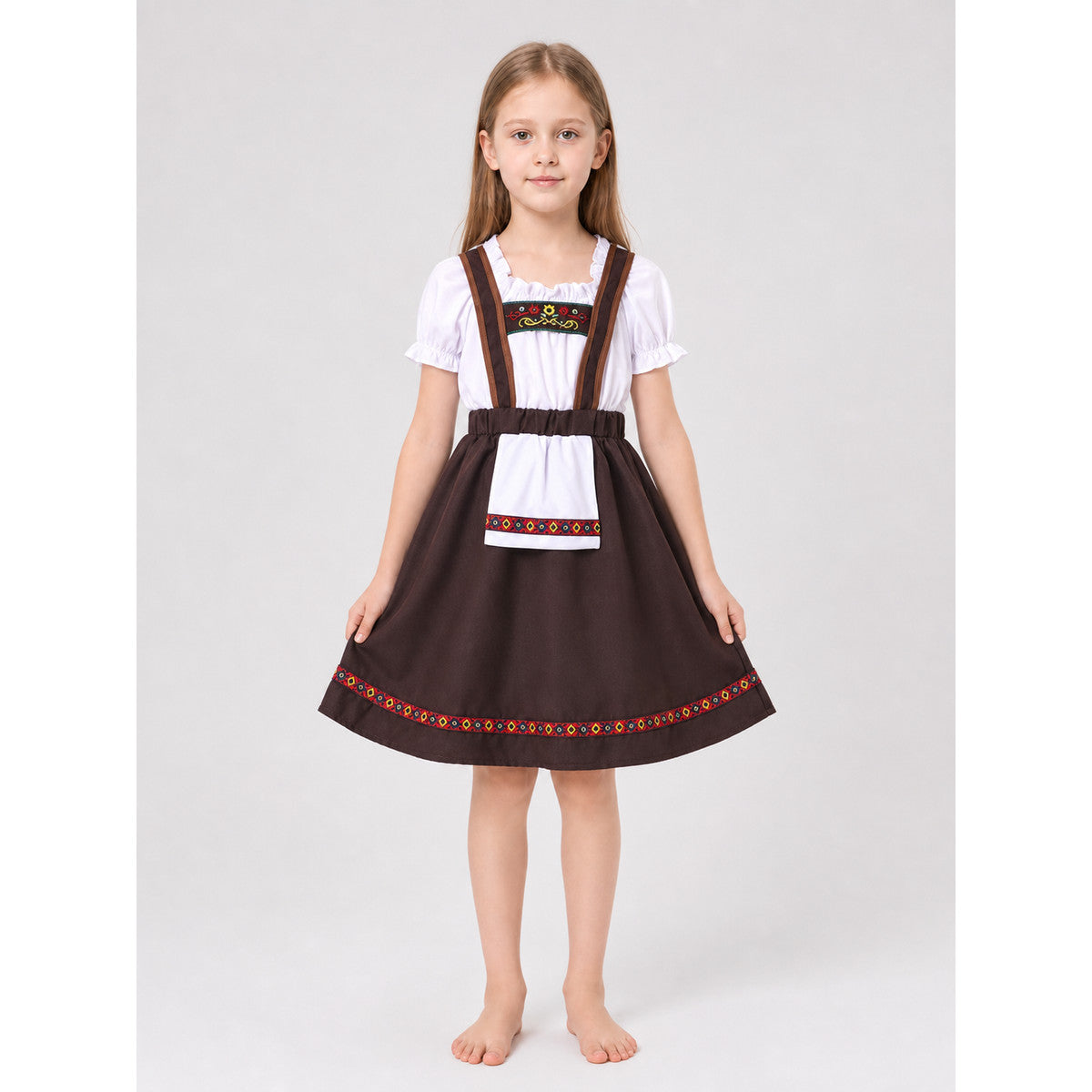 Bavarian Folk-Style Costume Dress front view